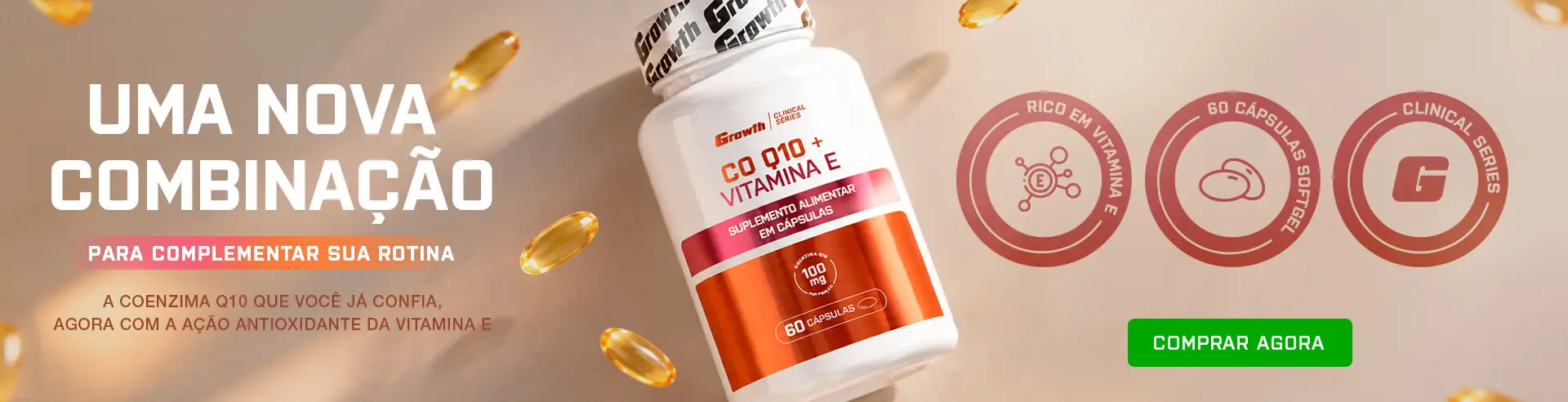 CO Q10 + VIT E -  Growth Suplementos