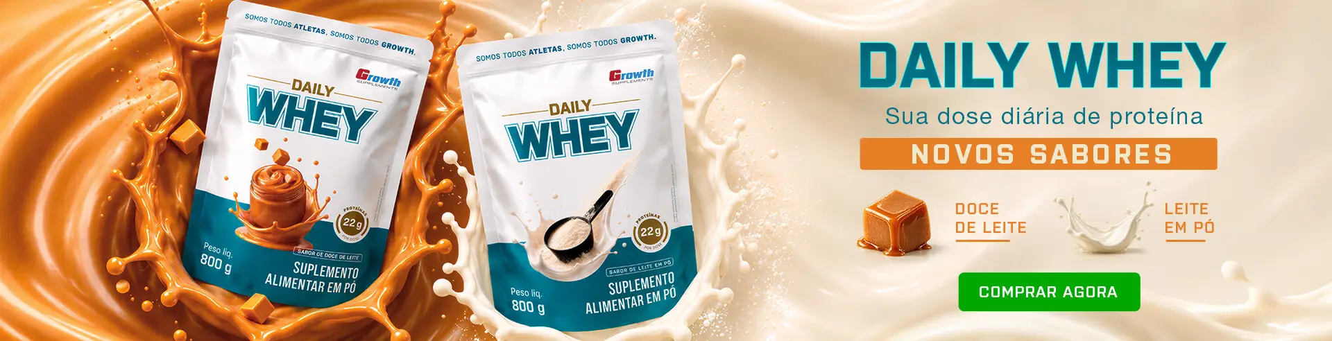 Novos Sabores Daily Whey - Growth Suplementos