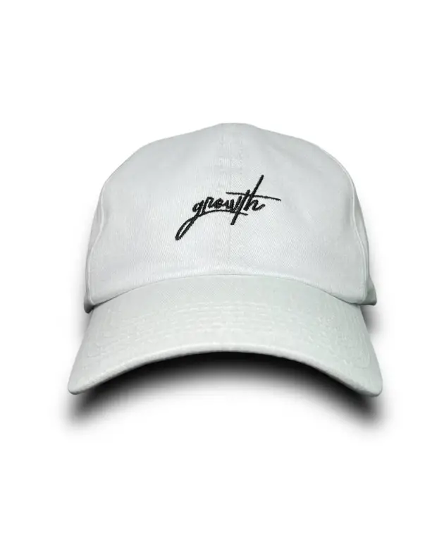 Bone Dad Hat Growth Manuscrito Branco
