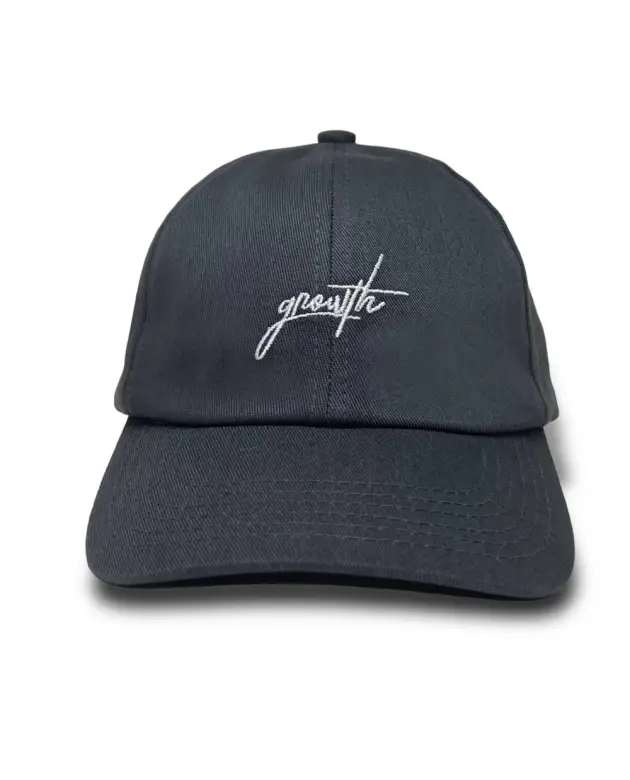 Boné Dad Hat Growth Manuscrito Chumbo