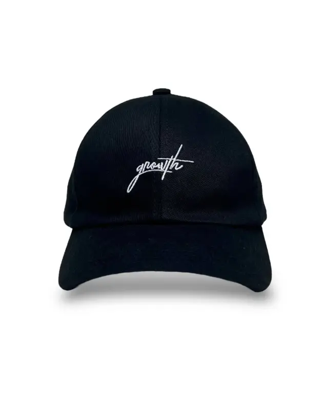 Boné Dad Hat Growth Manuscrito Preto