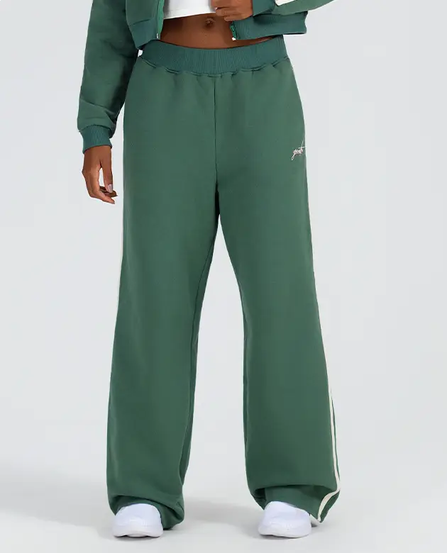 Calça moletom flare vivo lateral verde amazonia