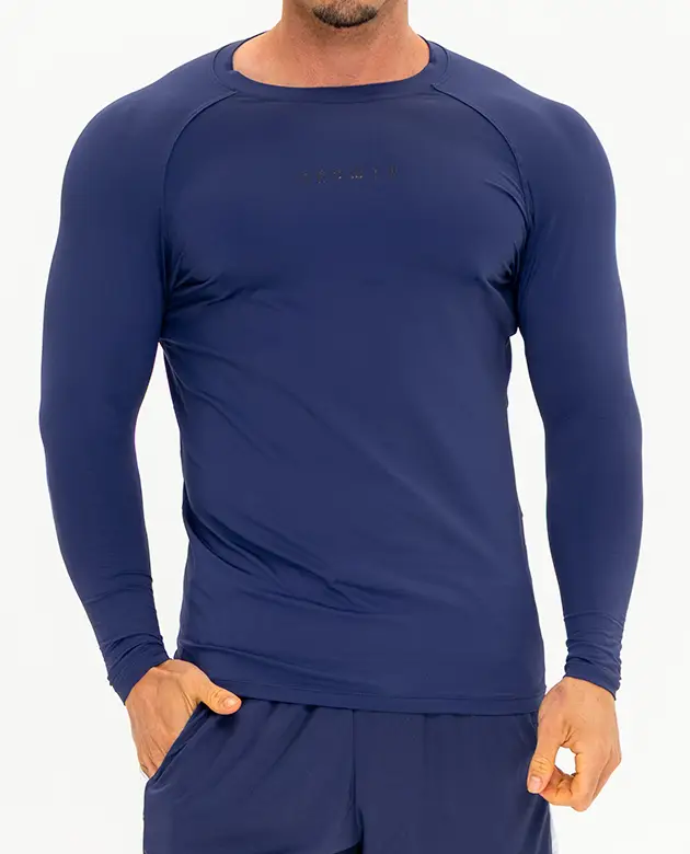Camiseta Growht Termica Manga Longa Azul Marinho
