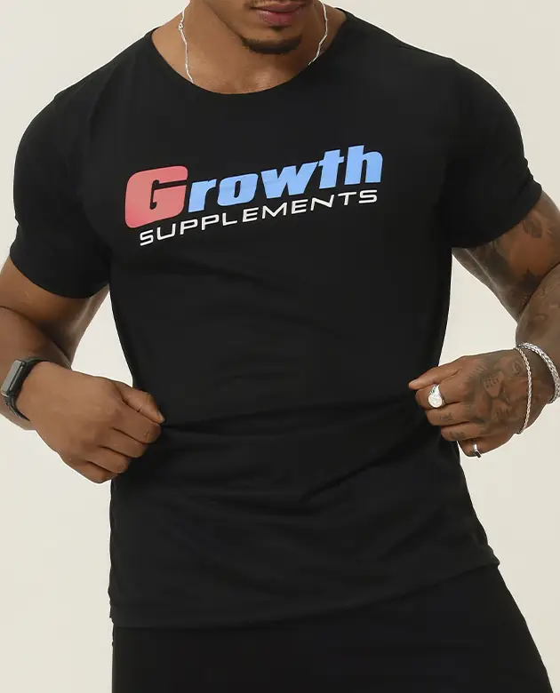 Camiseta Growth Casual Preta - Growth Supplements