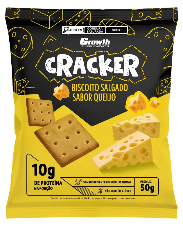 Cracker Biscoito Salgado 50g Sabor Queijo