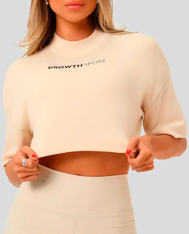 Cropped Growth Sport Oversized Bege