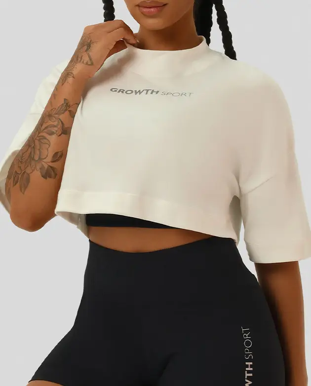 Cropped Growth Sport Oversized Off White