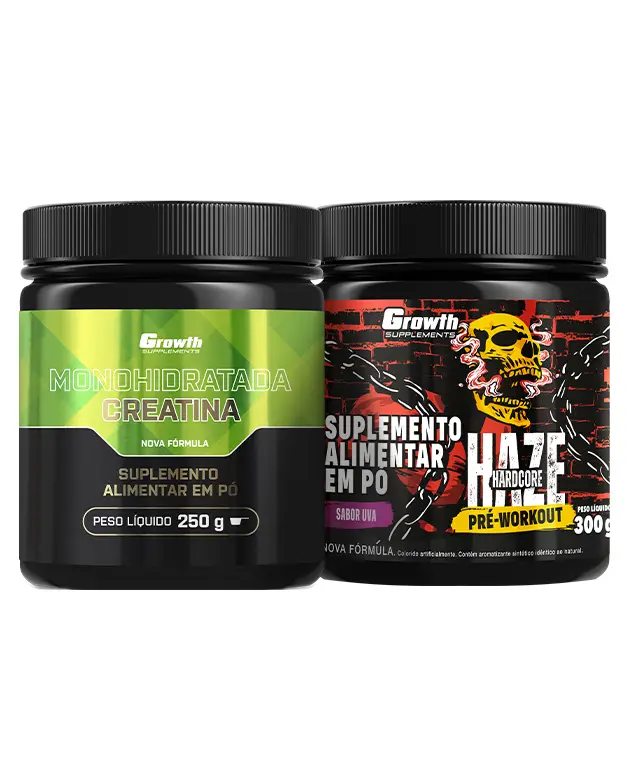Kit Creatina Monohidratada 250g  e Pré-Treino Haze 300g