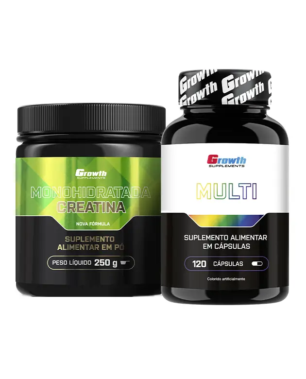 Kit Creatina Monohidratada 250g, Multivitamínico 120 caps
