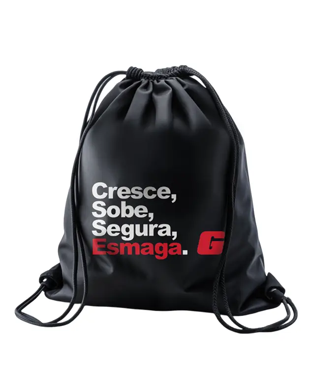 Sacola Tipo Mochila Cresce, Sobe, Segura, Esmaga.