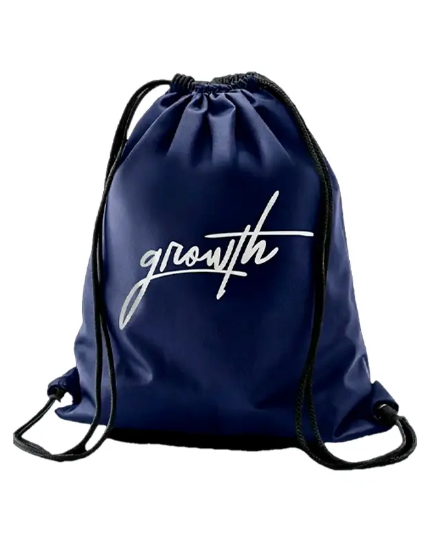 Sacola Tipo Mochila Manuscrito Azul Marinho