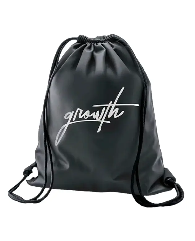 Sacola Tipo Mochila Manuscrito Cinza Grafite