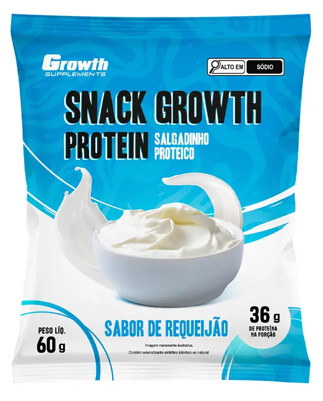Snack Growth Protein 60g Sabor Requeijão