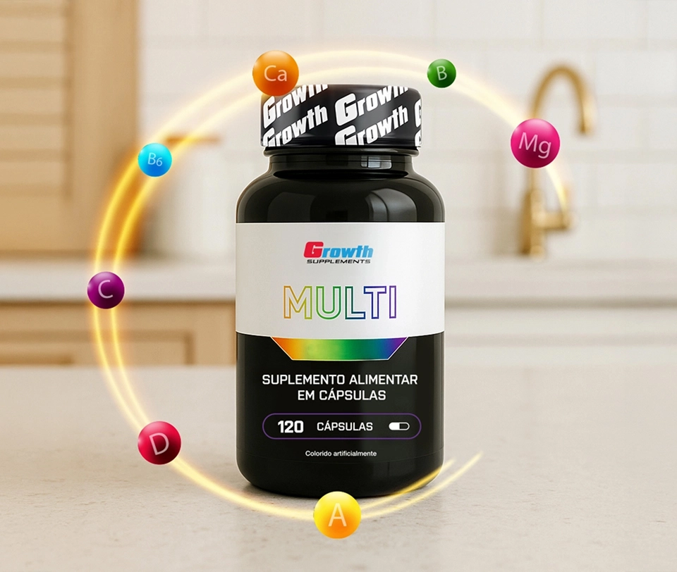 Growth Supplements - Imagem ilustrativa pó whey protein isolado