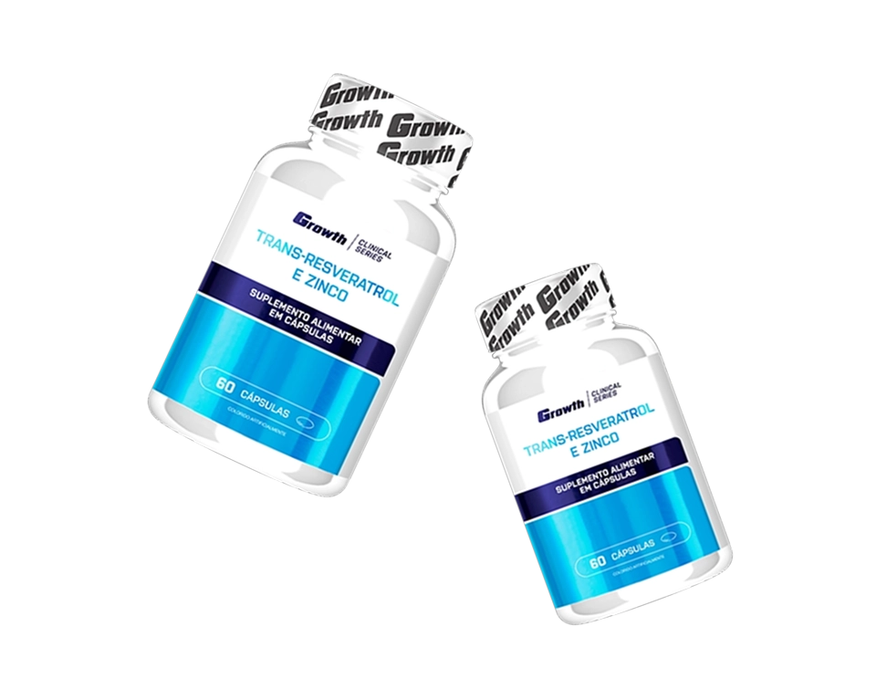 GROWTH SUPPLEMENTS - Embalagens de trans-resveratrol e zinco