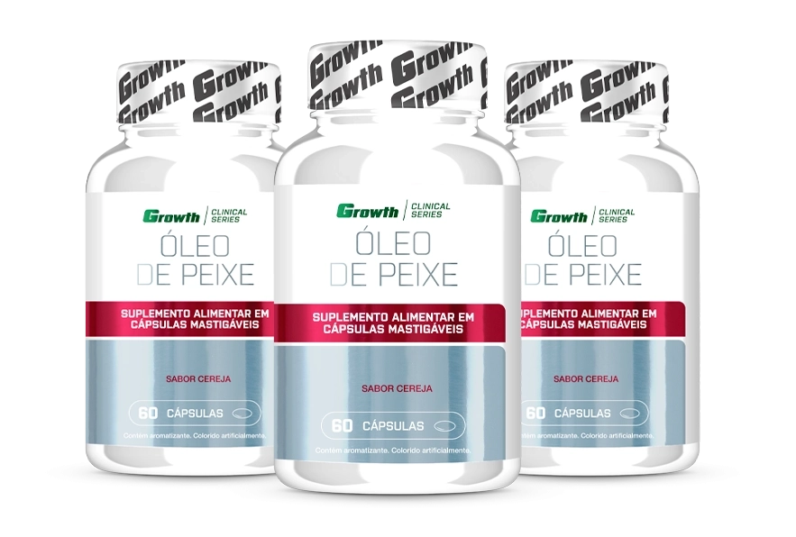GROWTH SUPPLEMENTS - Embalagens de óleo de peixe sabor cereja