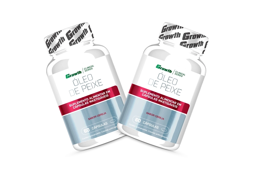GROWTH SUPPLEMENTS - Embalagens de óleo de peixe sabor cereja