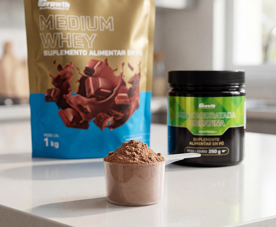 Kit medium whey e creatina - Growth Supplements