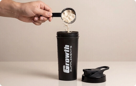 GROWTH SUPPLEMENTS - Embalagens de Daily Whey Doce de Leite 400g e 800g em balcão de cozinha