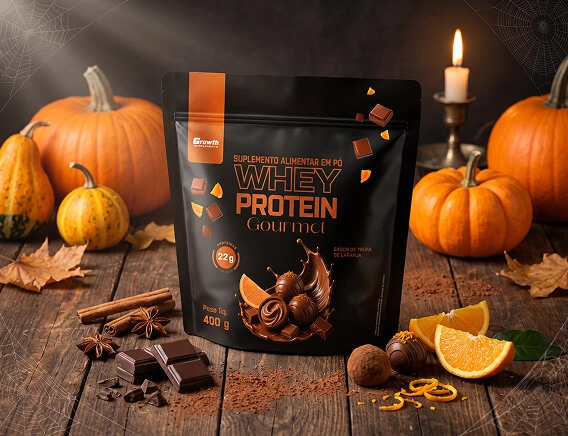 Whey Gourmet sabor  trufa de laranja